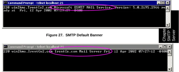 Figure  27  and  Figure  28  illustrate  the  banner  before  and  after  it  was  modified  on  a  test installation.