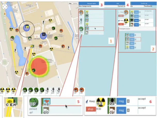 FIGURE 4 Task assignment interface with live map view (left) and task assignment panel (right)