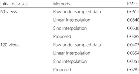 Table 2 Computer simulation FBP reconstruction errors in RMSE