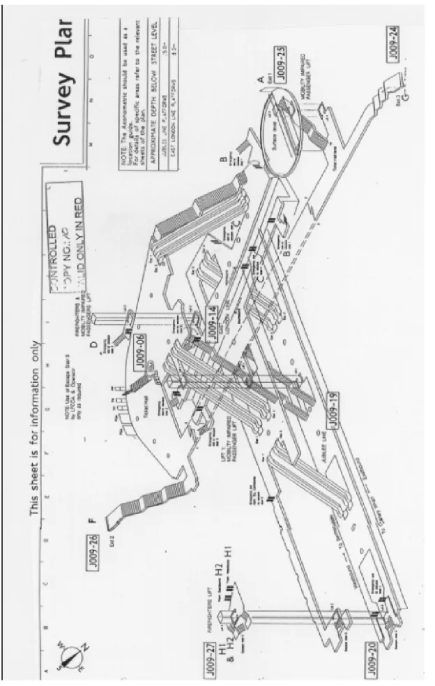 Figure B.1 - Layout of the underground station. 