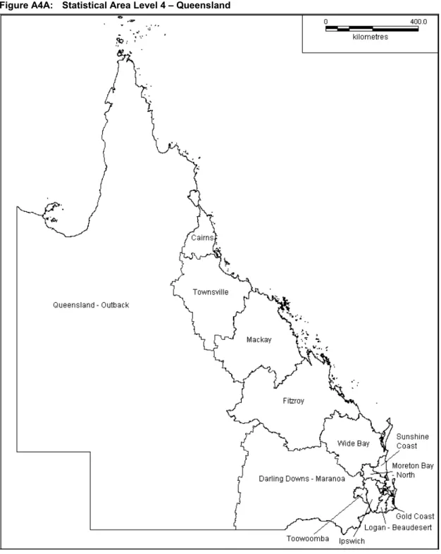 Figure A4A:  Statistical Area Level 4 – Queensland 