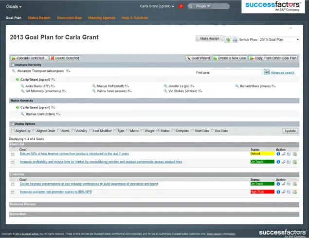 Figure 12. Goal Plan from a User View  