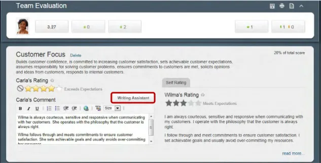 Figure 19. User View of Writing Assistant Button from within a PM v12 Form 