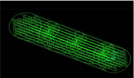 Figure 3. A view of the spiral baffle geometry. 