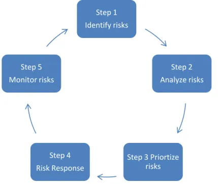 Figure 8-1: Risk Management Process, the five step process BSSO uses to manage IT  project risks 