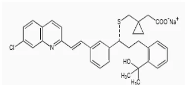 Fig. 1: Chemical structure of montelukast  sodium 
