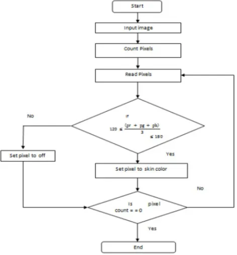 Figure 1 Data Flow Diagram of Skin color Detection 