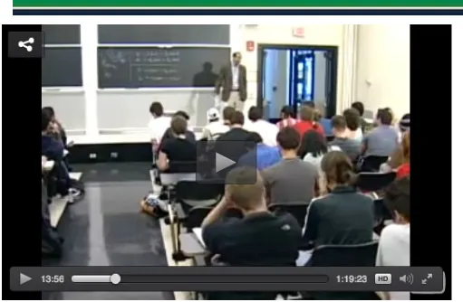 Figure 4.2.1. An MIT classroom lecture recorded and made available through MIT’s OpenCourseWare