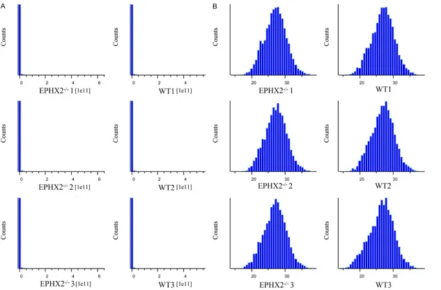 Figure 1. Histogram results of the raw abundance of proteins before and after logarithm transformation.