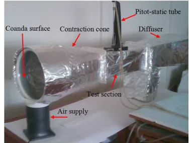 Fig 1. Air supply and construction of the airfoil. 