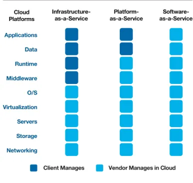 Figure 1 : PaaS offers a high degree of standardization at the platform level  while still allowing organizations to differentiate via their applications