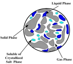 Fig 2. Physical model of non-hygroscopic porous medium 