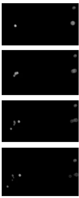 Figure 4 – Central fast jet, seen in 160µs exposure frame from drilling using 1000Wand 2 bar nitrogen assist gas