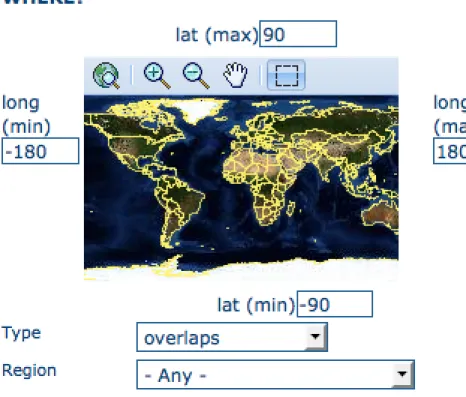 Figure 2.9: “Where” section in the Advanced search