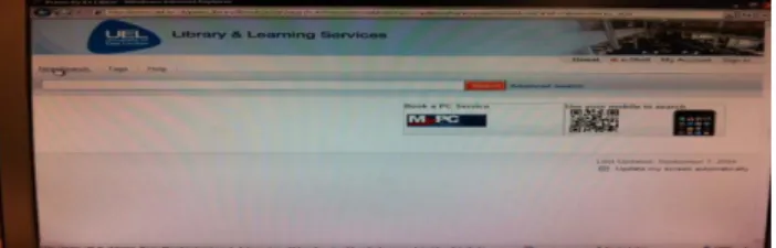 Fig. 2. QR code at the library and learning services at University of East  London. 