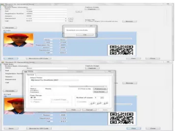 Fig. 14.  Capturing student's image &amp; printing order 