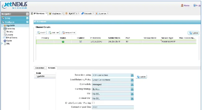 Figure 7 – Configuring Compression and Cache 