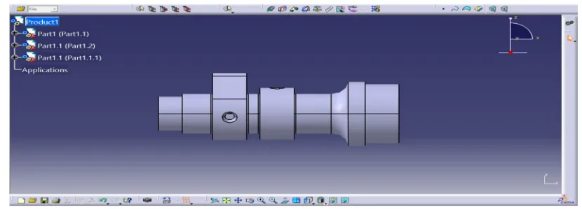 Fig. 1 CATIA V.4.5 software 3D model  
