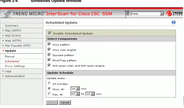 Figure 2-4 Scheduled Update Window