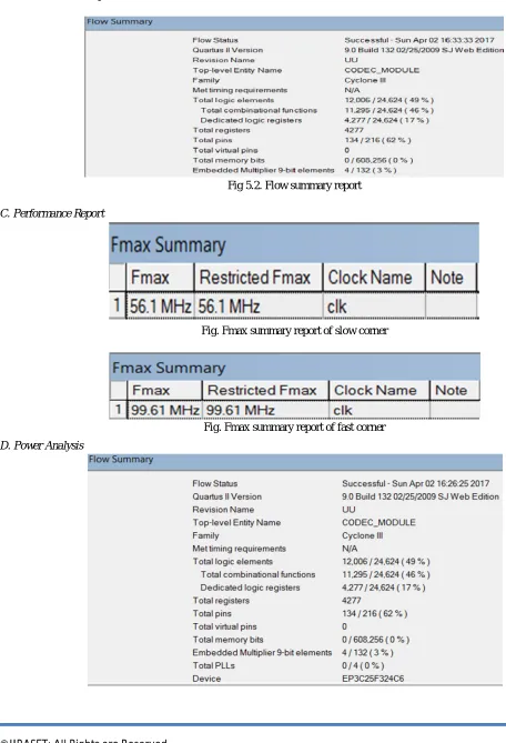 Fig 5.2. Flow summary report 
