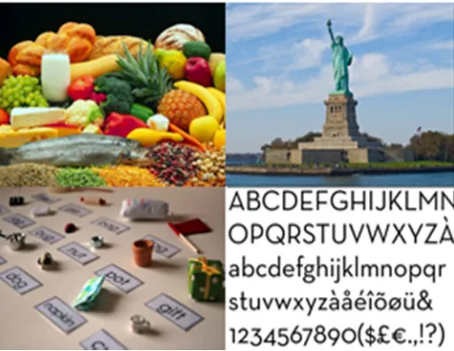 Fig. 5. Sample images used for the testing among participants, each with distinguishable features for selection of cipher sequence