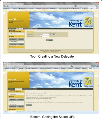 Figure 4 The delegation screens.