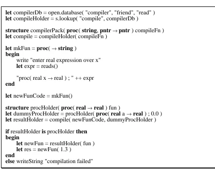 Figure 2.4: Example of reflection in PS-algol
