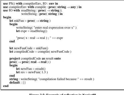 Figure 2.5: Example of reflection in Napier88