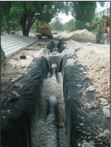 Figure 1. Exfiltration trench under construction.