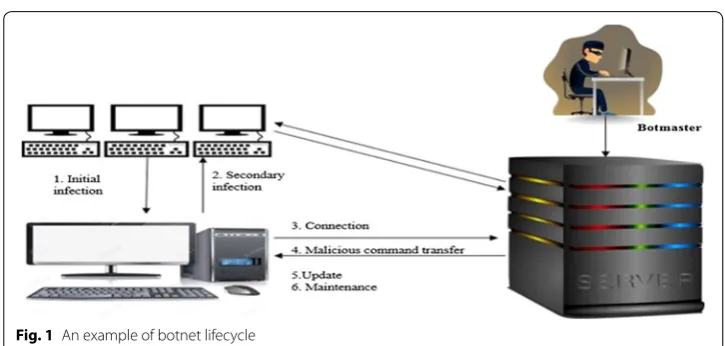Fig. 1 An example of botnet lifecycle