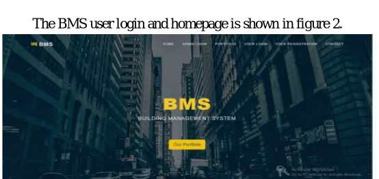 Figure 2 Homepage and User Login 