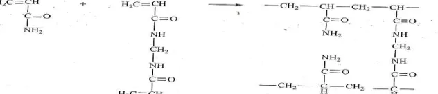 Fig . Polymerization of acrylamide   
