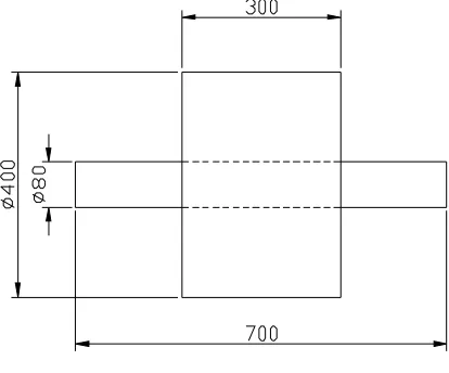 Fig 2 2D view of support roller and shaft  