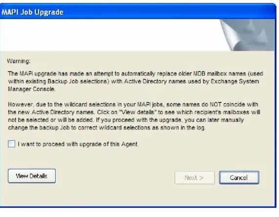 Figure 2. - MAPI Upgrade screen 