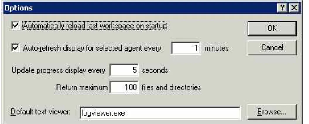 Figure 10. - Workspace Options 
