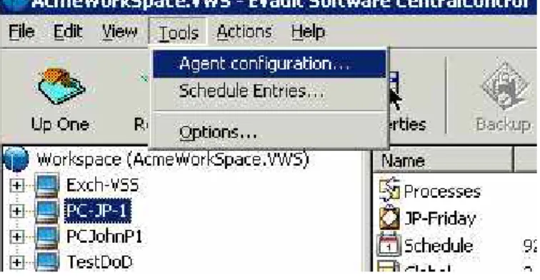 Figure 11. - Start Agent Configuration. 