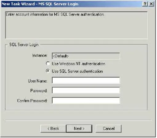 Figure 8. - MS SQL Server Login 