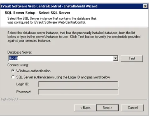 Figure 6. - SQL Server Setup 