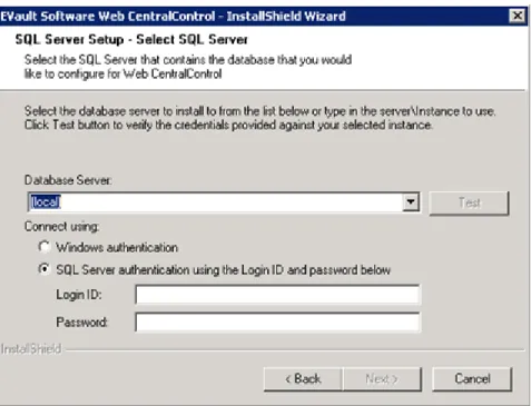 Figure 20. - SQL Server Setup 