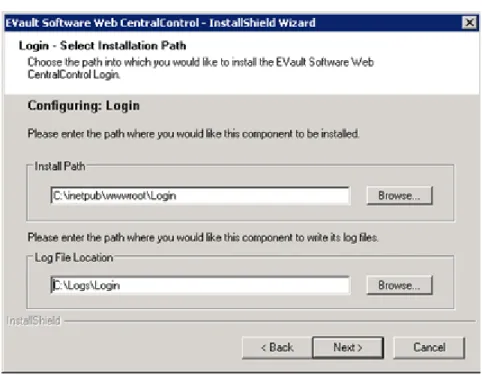 Figure 21. - Select Installation Path and Log File location 