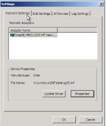 Figure 5.- Network Settings 
