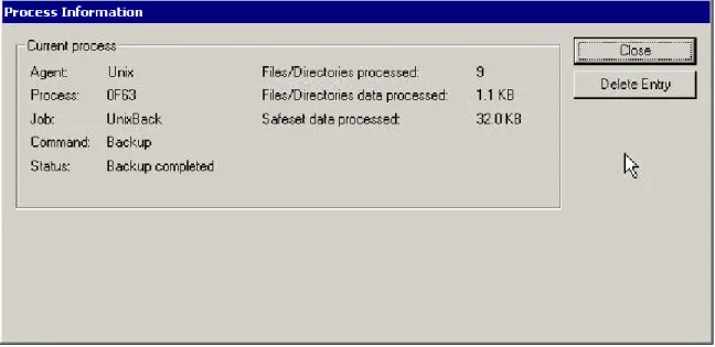 Figure 10. - Checking backup results 