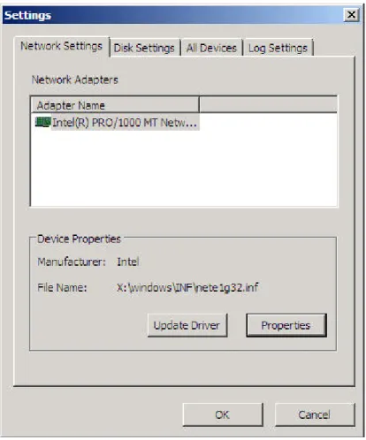 Figure 4.- Settings Screen 