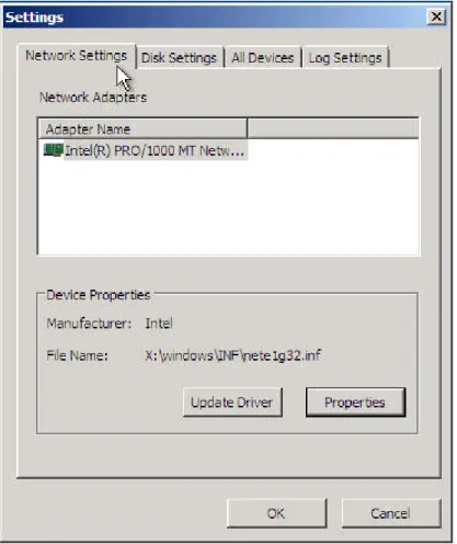 Figure 5.- Network Settings 