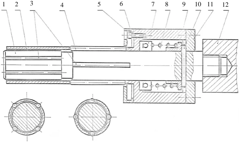 Figure 1: A tool for surface plastic deformation has two line deformation rollers 