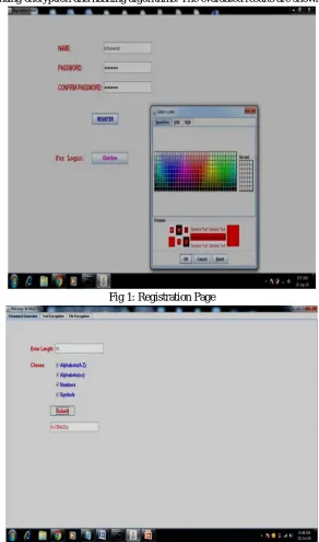 Fig 1: Registration Page 