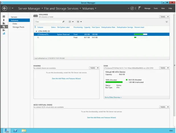 Figure 8. Server Manager Storage Spaces