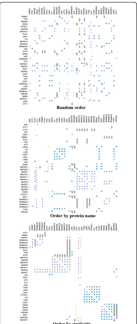 Figure 2 Different protein orderings in the RAF-MAP KinaseCascade pathway.