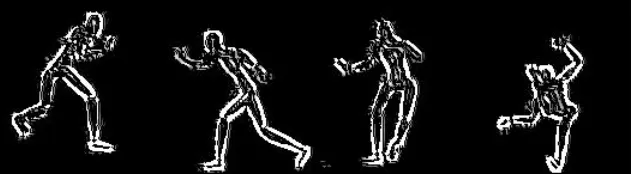 Fig. 2. The four actions involving drunken walking. 