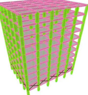 Fig. 2: 3-D Model of the Building 